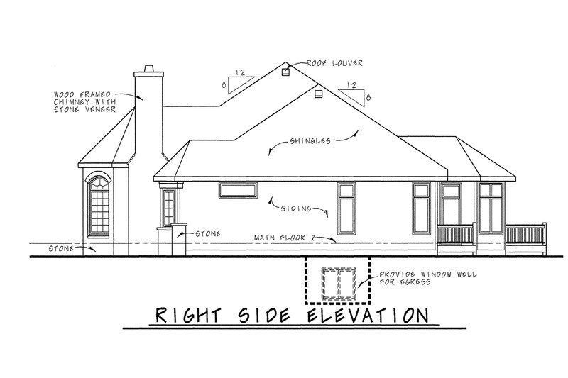 Home Plan - Exterior - Other Elevation 1 for European House Plan #20-1818 - 3 bed, 4 bath