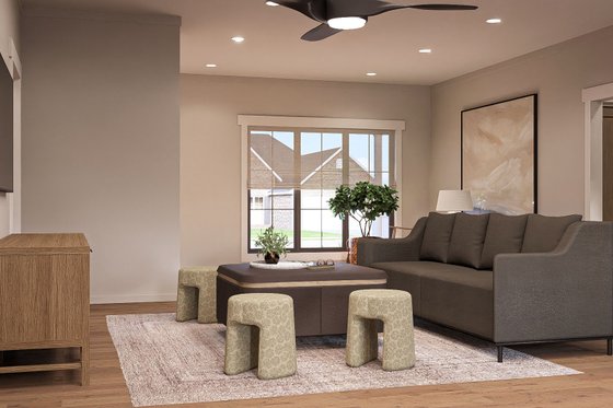 Interior - Family Room for Traditional House Plan #455-390 - 5 bed, 3 bath