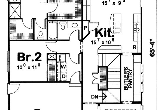 Exterior - Front Elevation 3 for Bungalow House Plan #20-2139 - 2 bed, 2 bath