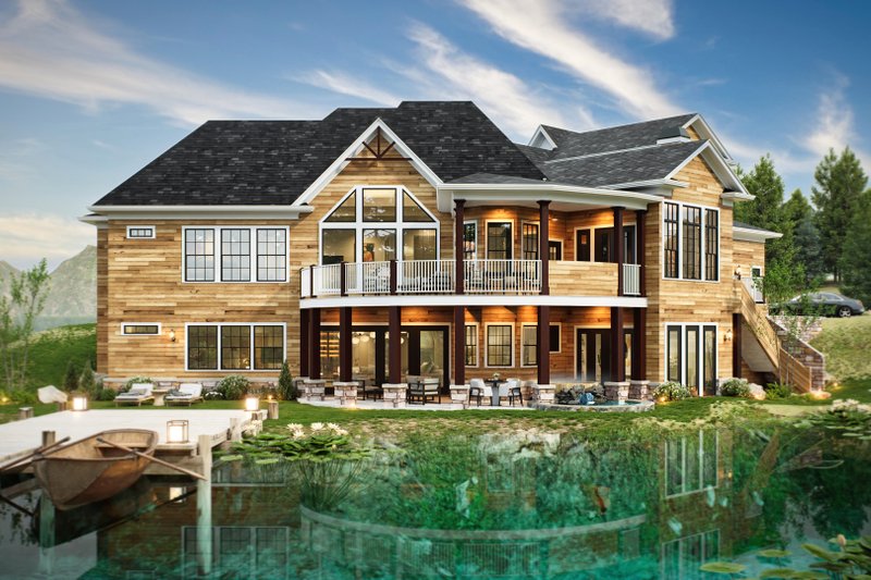 Dream House Plan - Exterior - Rear Elevation 2 for Cottage House Plan #54-723 - 2 bed, 2.5 bath