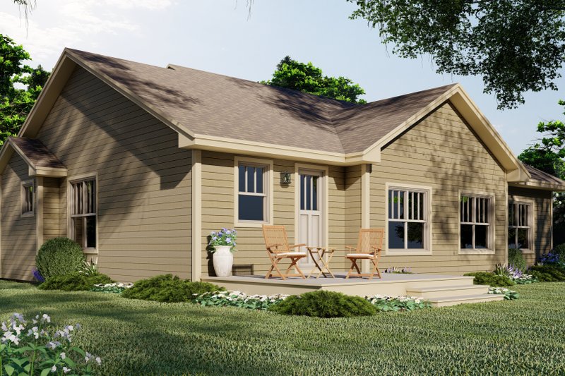 House Plan Design - Exterior - Rear Elevation 1 for Craftsman House Plan #51-1175 - 3 bed, 2 bath