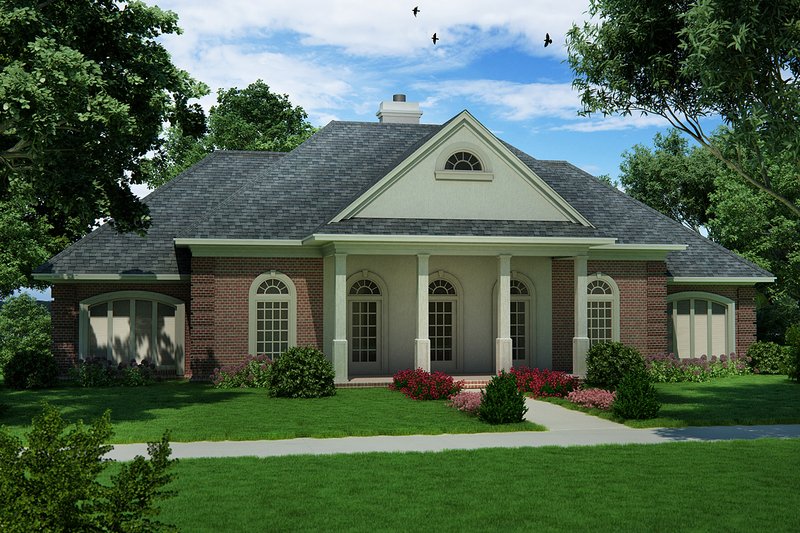 Dream House Plan - Traditional Exterior - Front Elevation Plan #45-599