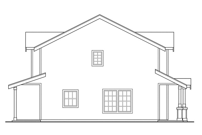 Architectural House Design - Exterior - Other Elevation for Cottage House Plan #124-1075 - 4 bed, 3 bath