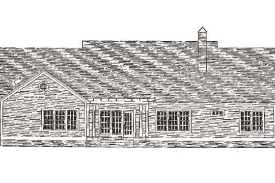 Exterior - Rear Elevation for Farmhouse House Plan #406-271 - 4 bed, 2 bath