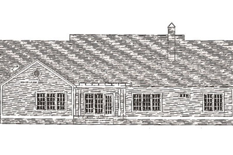 Dream House Plan - Exterior - Rear Elevation for Farmhouse House Plan #406-271 - 4 bed, 2 bath
