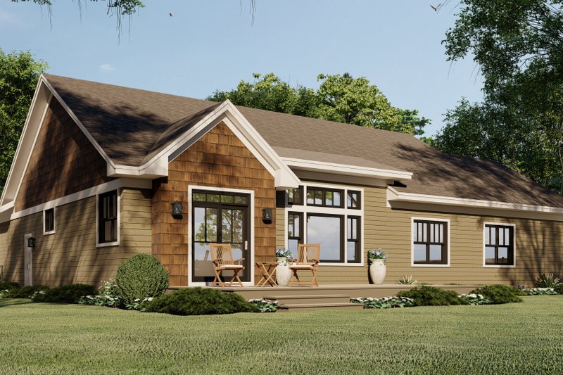 Dream House Plan - Exterior - Rear Elevation 2 for Craftsman House Plan #51-1181 - 3 bed, 2.5 bath