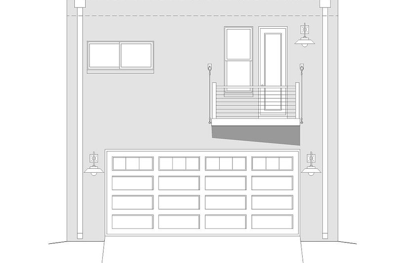 Home Plan - Exterior - Front Elevation 3 for Southern House Plan #932-98 - 2 bed, 1 bath