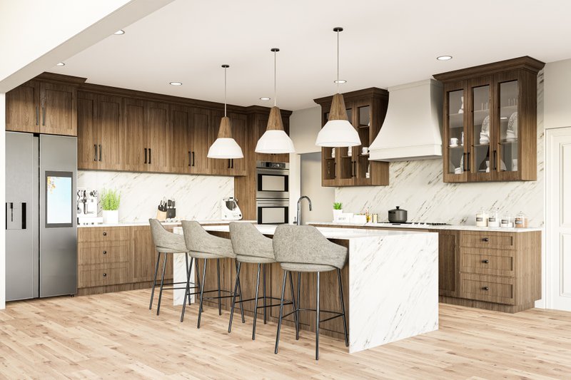 House Blueprint - Interior - Kitchen for Contemporary House Plan #1089-30 - 4 bed, 3.5 bath