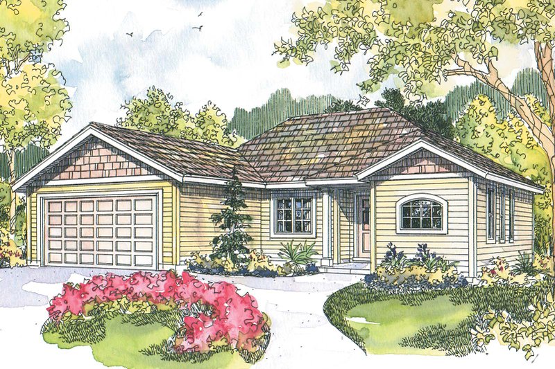 Architectural House Design - Ranch Exterior - Front Elevation Plan #124-548