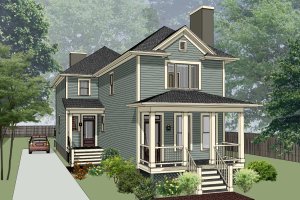Exterior - Front Elevation 3 for Cottage House Plan #79-251 - 3 bed, 2 bath