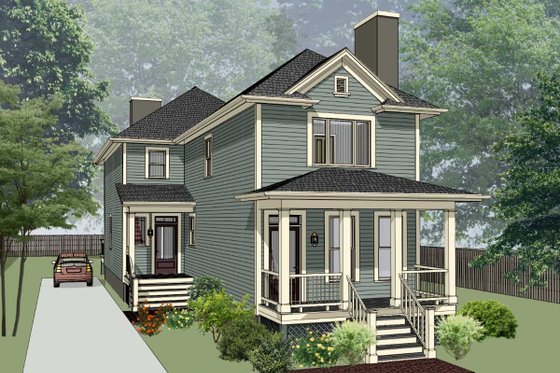 Exterior - Front Elevation 3 for Cottage House Plan #79-251 - 3 bed, 2 bath