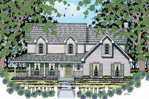 Country Exterior - Front Elevation Plan #42-354