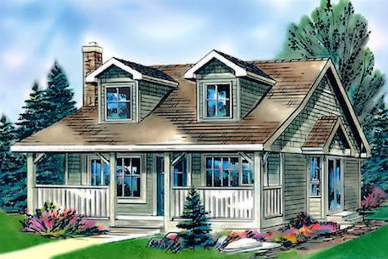 Architectural House Design - Cottage Exterior - Front Elevation Plan #18-1043