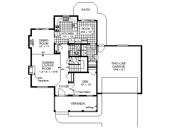 Architectural House Design - Farmhouse Floor Plan - Main Floor Plan #18-268