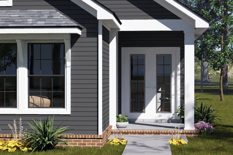 Dream House Plan - Exterior - Covered Porch for Cottage House Plan #513-2441 - 2 bed, 2 bath