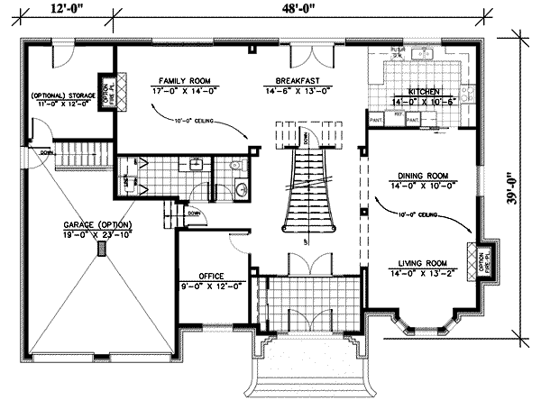 European Floor Plan - Main Floor Plan #138-131