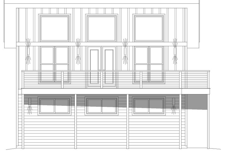 Architectural House Design - Exterior - Front Elevation 3 for Modern House Plan #932-951 - 1 bed, 1 bath