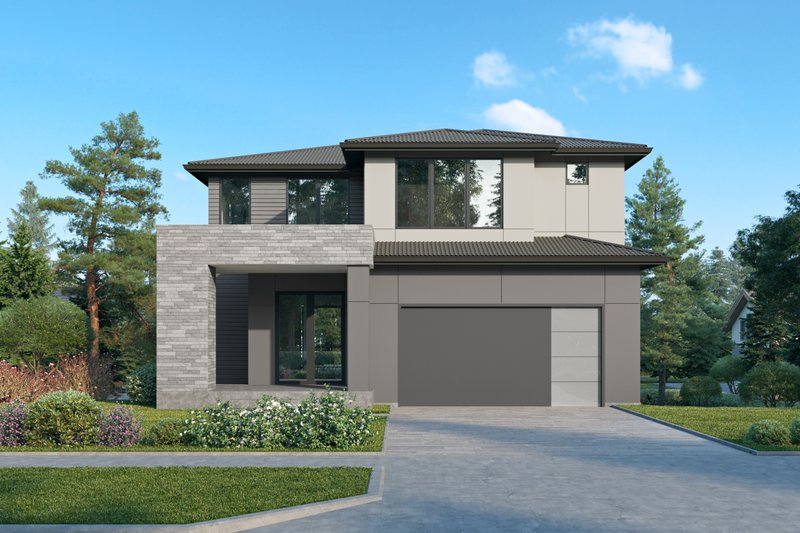 Dream House Plan - Contemporary Exterior - Front Elevation Plan #1066-206