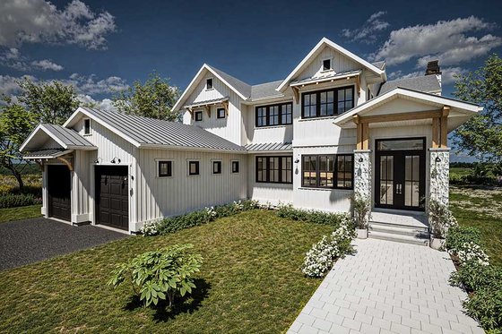 Exterior - Other Elevation for Farmhouse House Plan #1101-37 - 3 bed, 3.5 bath