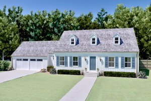 Home Plan - Colonial Exterior - Front Elevation Plan #489-8