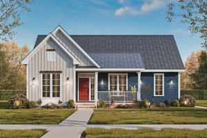 Bungalow Exterior - Front Elevation Plan #54-605
