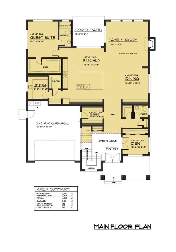 Contemporary Floor Plan - Main Floor Plan #1066-69