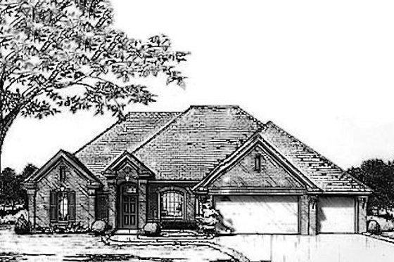 Exterior - Front Elevation for Traditional House Plan #310-926 - 3 bed, 2 bath
