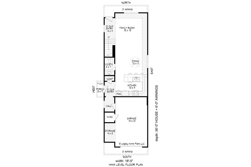 House Blueprint - Floor Plan - Main Floor for Modern House Plan #932-793 - 3 bed, 2.5 bath
