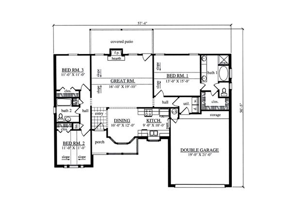 Dream House Plan - Country Floor Plan - Main Floor Plan #42-400