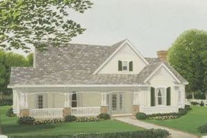 Country Exterior - Front Elevation Plan #410-275