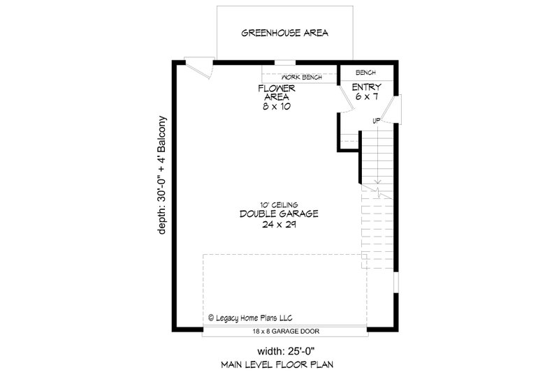 Dream House Plan - Floor Plan - Main Floor for Contemporary House Plan #932-663 - 2 bed, 1 bath