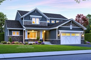 Bungalow Exterior - Front Elevation Plan #51-1372