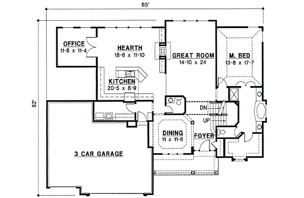 Traditional Floor Plan - Main Floor Plan #67-416