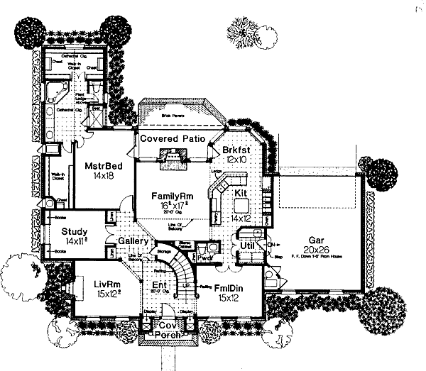 Colonial Floor Plan - Main Floor Plan #310-502