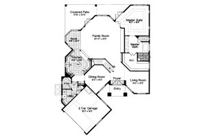 Floor Plan - Main Floor for European House Plan #417-336 - 3 bed, 2.5 bath