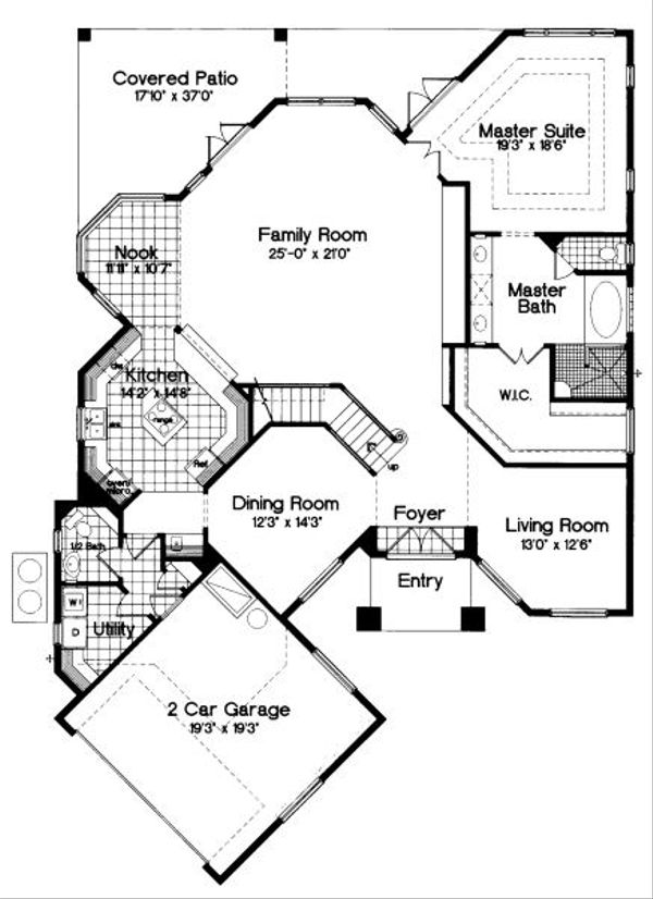 European Floor Plan - Main Floor Plan #417-336
