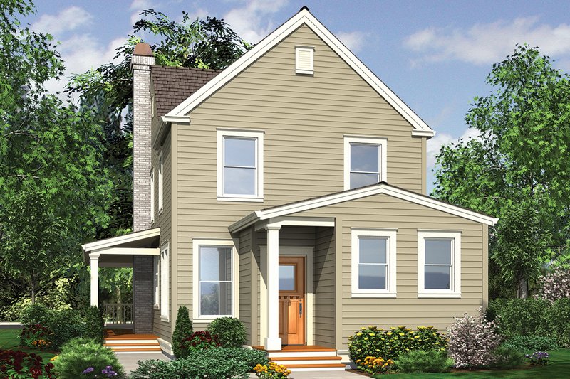 House Plan Design - Exterior - Rear Elevation for Colonial House Plan #48-976 - 3 bed, 2.5 bath