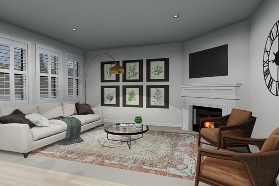 Interior - Family Room for Victorian House Plan #1060-51 - 4 bed, 3 bath