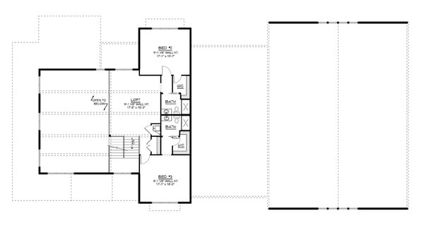 Dream House Plan - Floor Plan - Upper Floor for Country House Plan #1064-486 - 3 bed, 3.5 bath