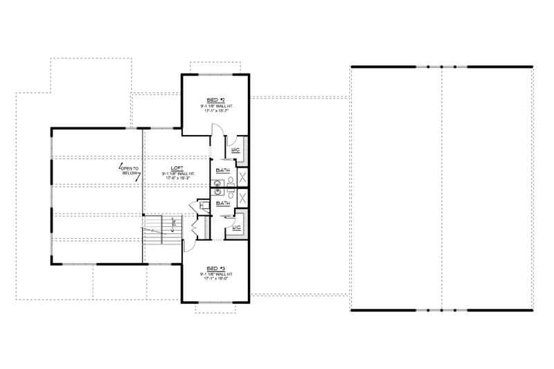 Dream House Plan - Floor Plan - Upper Floor for Country House Plan #1064-486 - 3 bed, 3.5 bath
