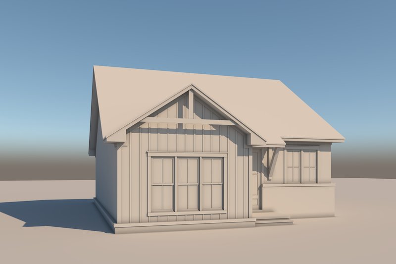 Home Plan - Exterior - Front Elevation 3 for Farmhouse House Plan #430-330 - 2 bed, 2 bath
