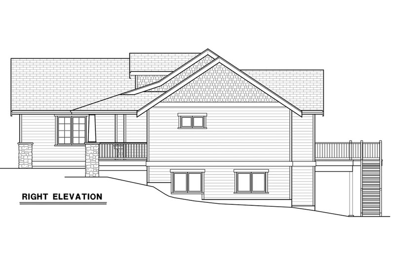 Dream House Plan - Right Side Elevation