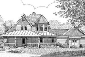 Victorian Exterior - Front Elevation Plan #410-392