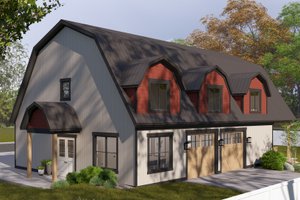 Barndominium Exterior - Front Elevation Plan #1060-270