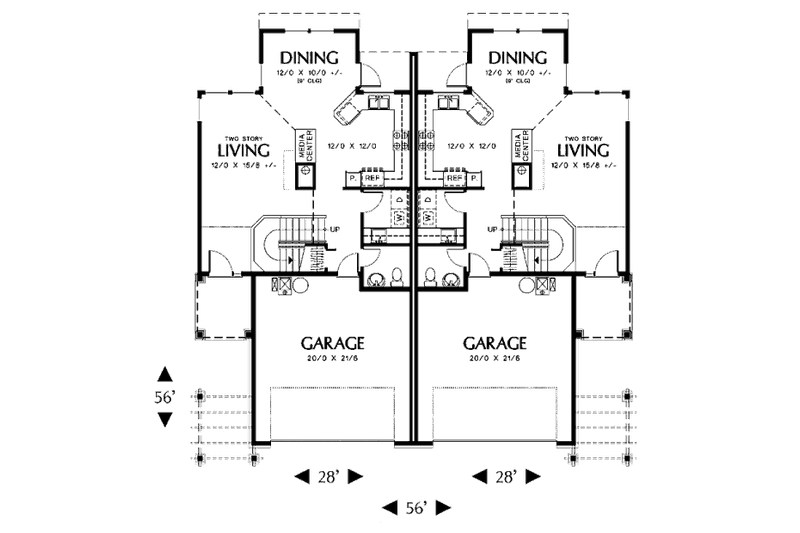 Home Plan - Floor Plan - Main Floor for Traditional House Plan #48-152 - 3 bed, 2.5 bath
