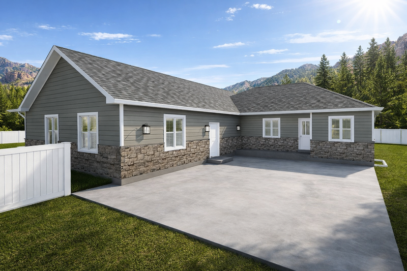 Architectural House Design - Exterior - Rear Elevation 2 for Craftsman House Plan #1060-452 - 3 bed, 2.5 bath