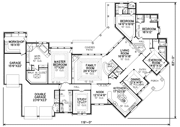 Traditional Floor Plan - Main Floor Plan #65-234