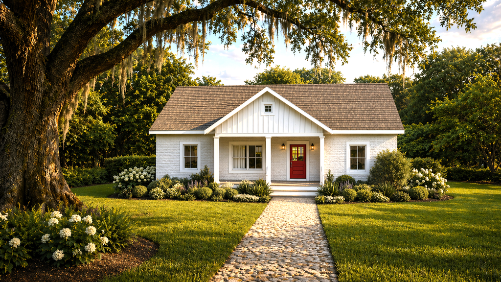 Exterior - Front Elevation 2 for Ranch House Plan #44-228 - 3 bed, 2 bath