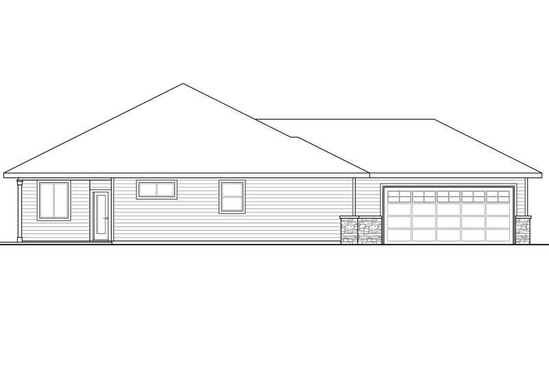 Home Plan - Exterior - Other Elevation for Ranch House Plan #124-957 - 3 bed, 2 bath