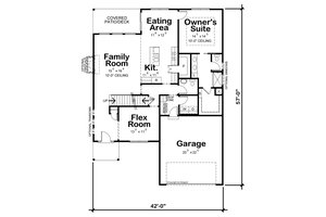 Floor Plan - Main Floor for Contemporary House Plan #20-2430 - 4 bed, 2.5 bath